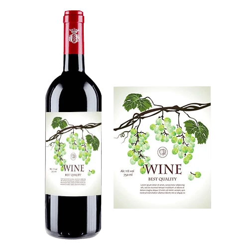 Branded wine label with custom design and premium soft touch finish